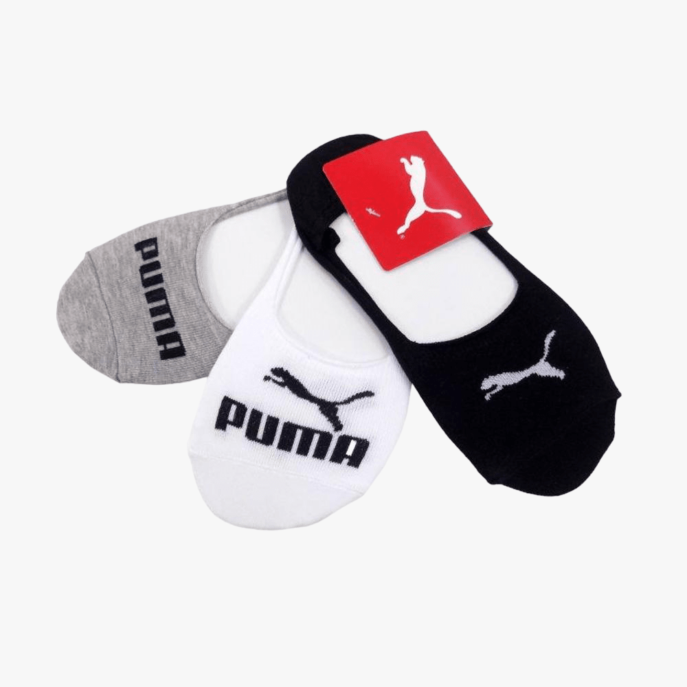Puma Mens 3Pk Secret Sock Blk Gry Wht | Puma