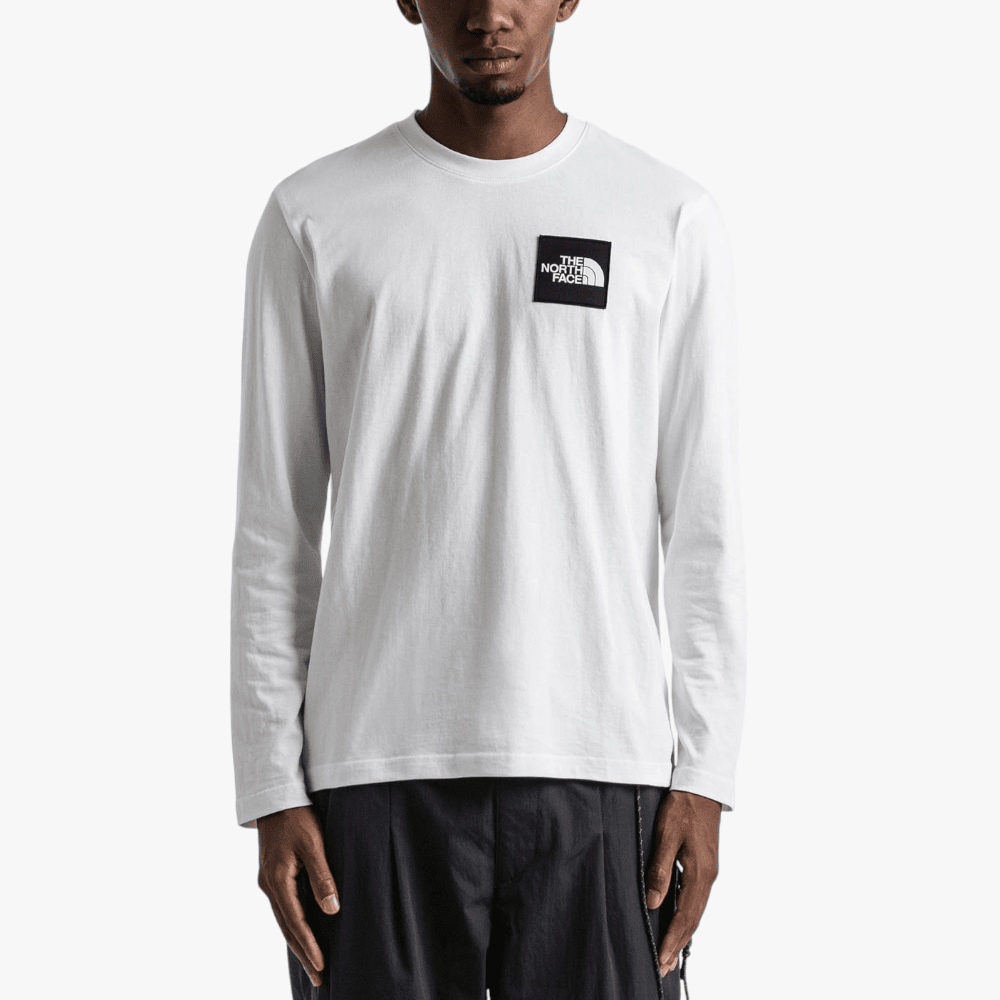 The North Face Mens Fine Line Long Sleeve Tee Tnf White Fn4 | The North Face