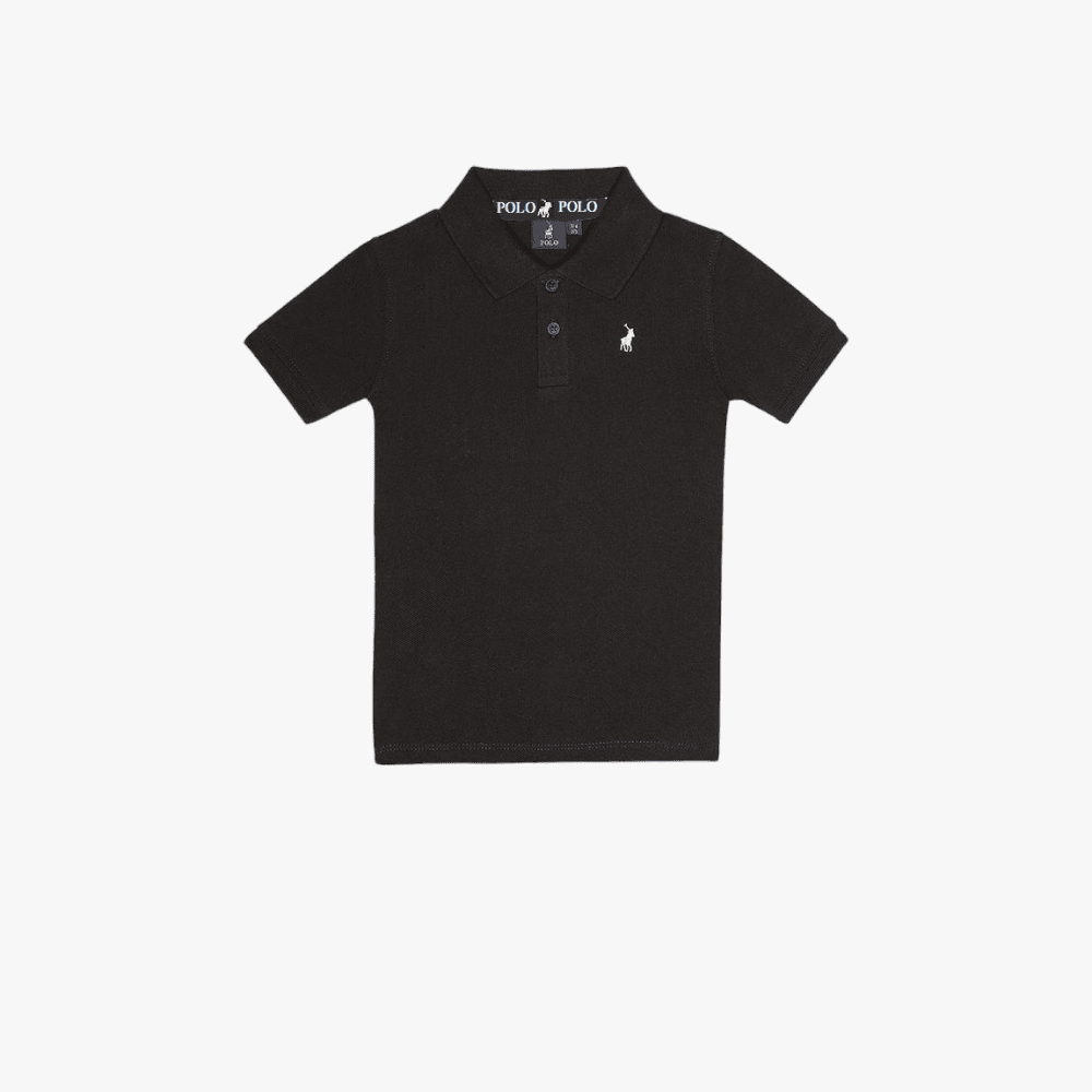 Polo Boys Short Sleeve Golfer Black Polo