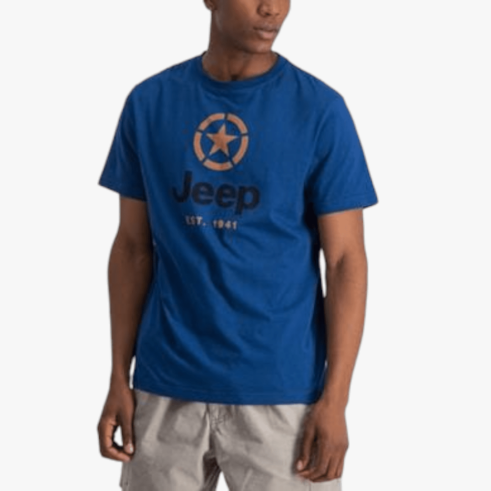 Jeep Mens Logo Icon Strong Short Sleeve Tee Skipper Blue | Jeep