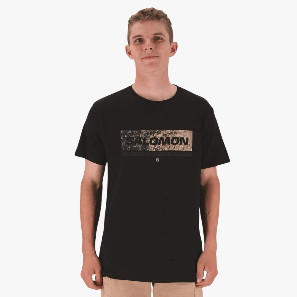 Salomon Mens Terrain Short Sleeve Tee Black | Salomon