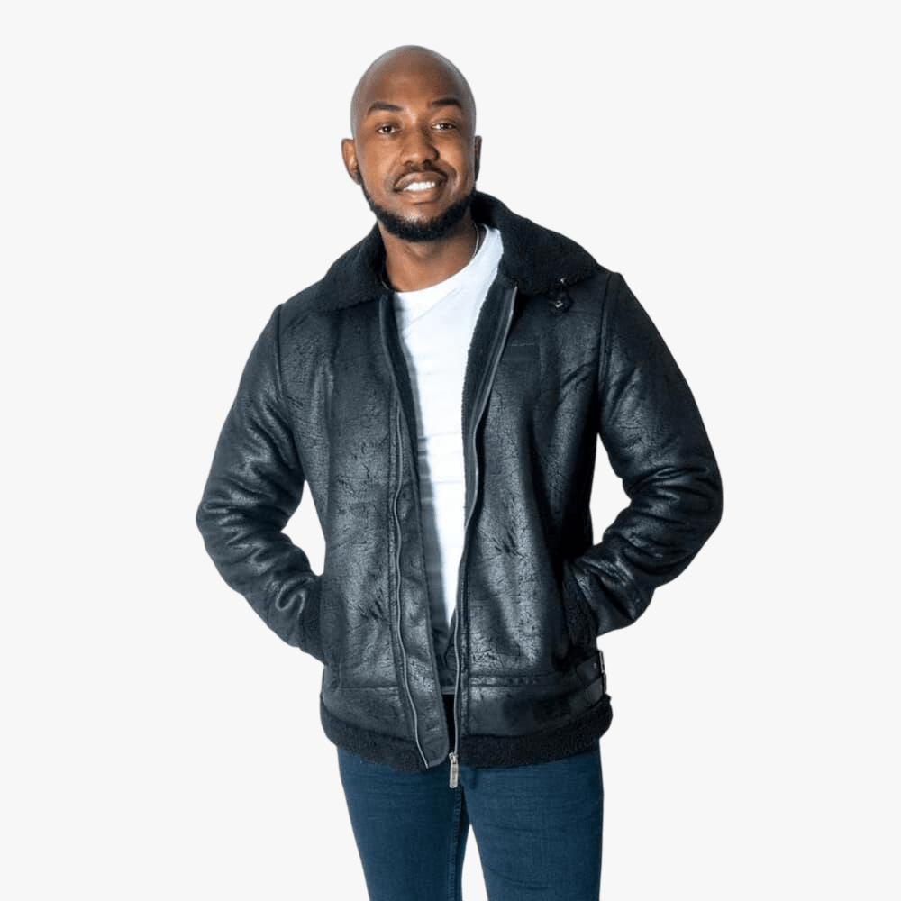 ジャケット・アウター archive coating leather jacket mode y2k Soviet Mens Jackets Leonard Fashion Jacket Black – Brands Megastore