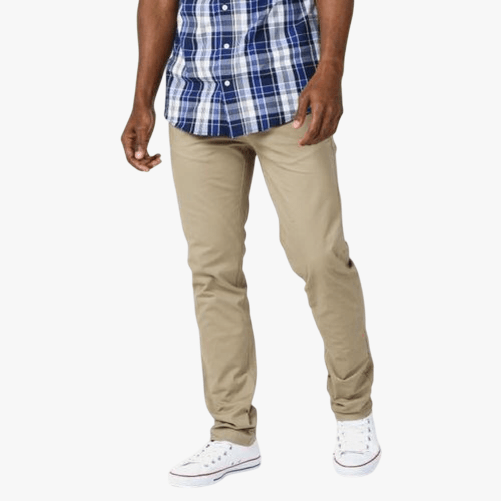 Polo Mens Cotton Stretch Narrow Leg Chino Pant Khaki | Polo