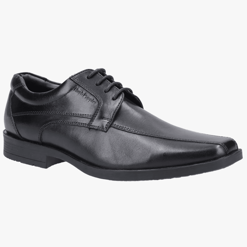 Hush Puppies Mens Pisces Lace Up Leather Shoe Black Hush Puppies