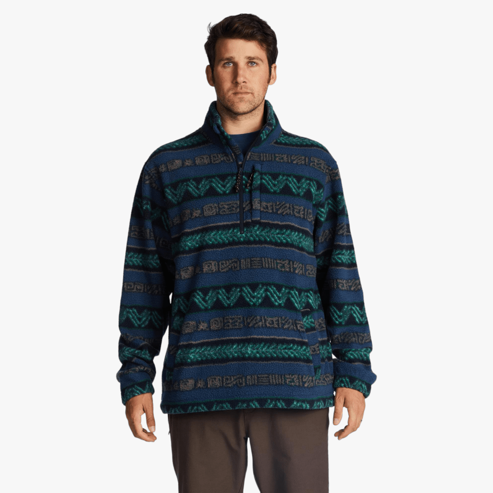 Billabong Mens Boundary Mock Neck Fleece Top Navy | Billabong