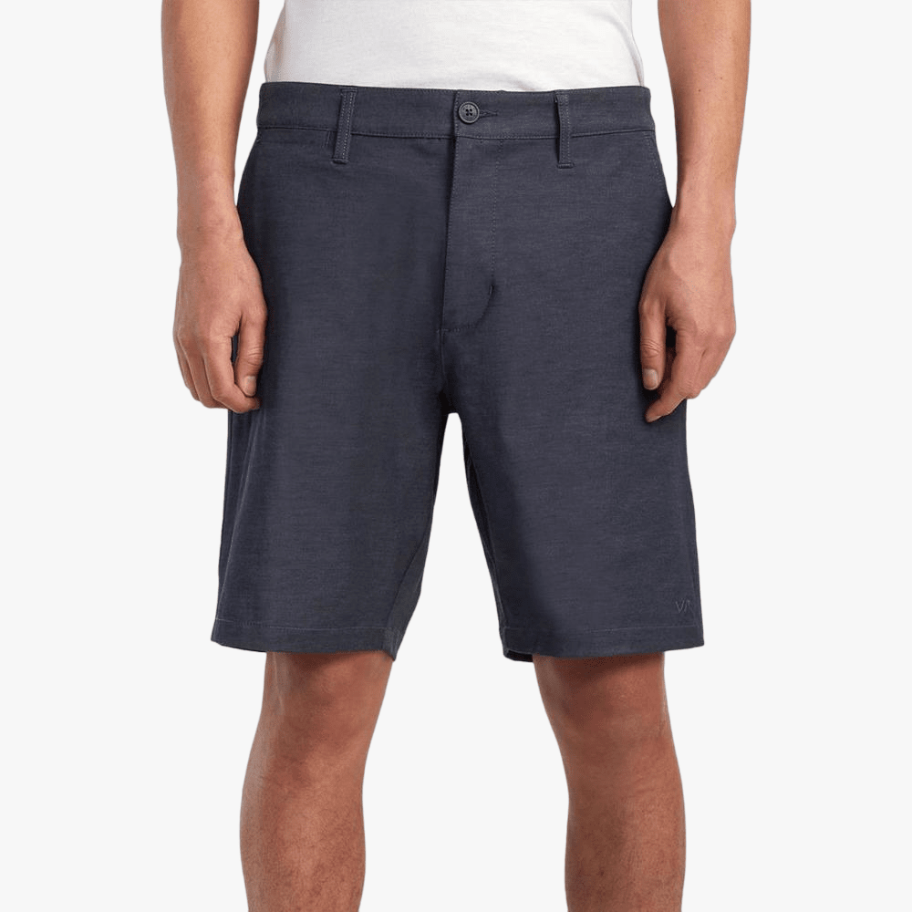 Rvca Mens Back In Hybrid Shorts Denim Heather | Rvca