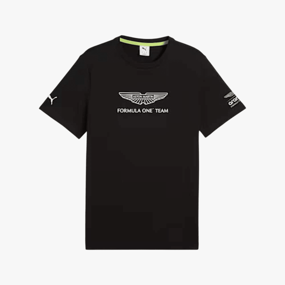 Puma Mens Amf1 Essential Big Logo Short Sleeve Tee Black | Puma