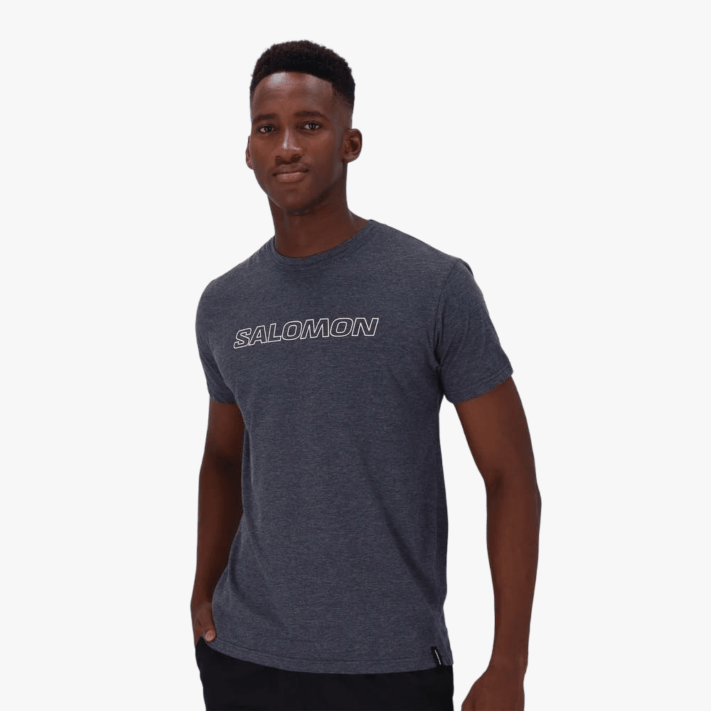 Salomon Mens Baltoro Short Sleeve Tee Black Mel | Salomon