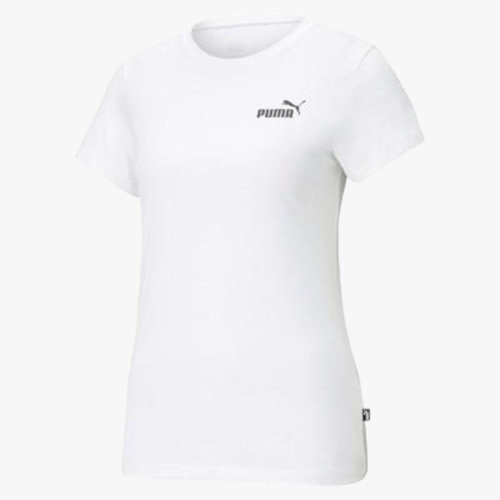 Puma Womens Ess Small Logo Short Sleeve Tee White | Puma
