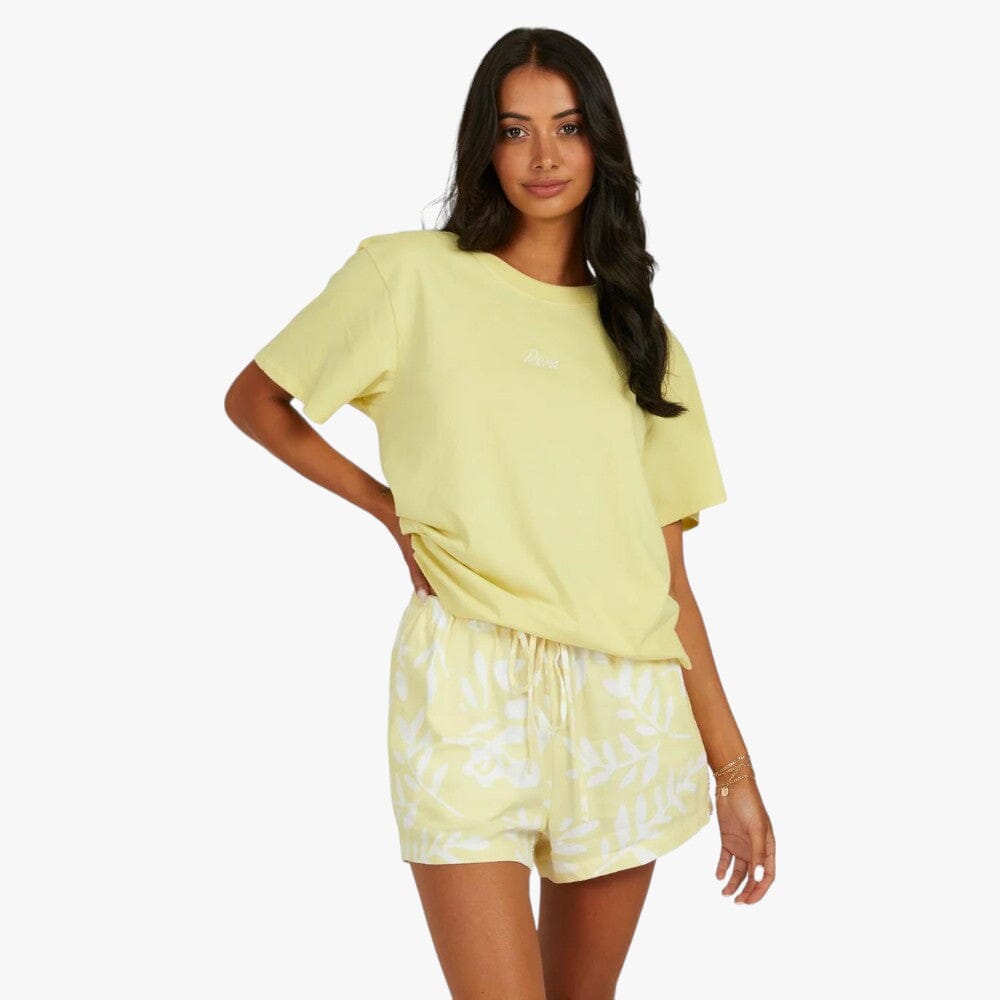 Rvca Womens With Love Easy Tee Lemon Grass Rvca