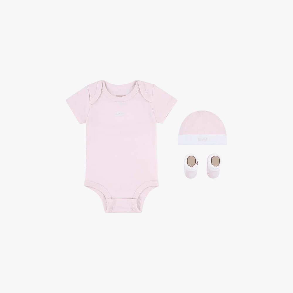 Levis Infant Girls Understated Batwing 3Pc Set Chalk Pink | Levis