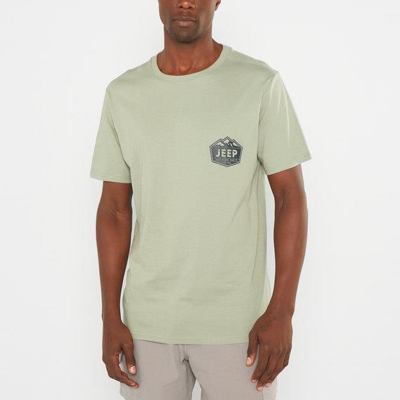 Jeep Mens Fashion Graphics Short Sleeve Tee Silvered Green