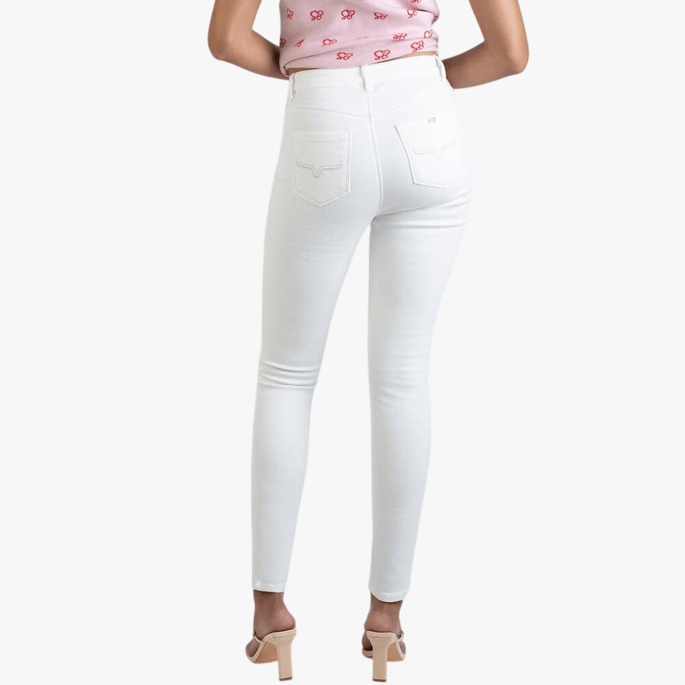 Sissy Boy Womens Freya Mid Waist Skinny Jean White | Sissy Boy