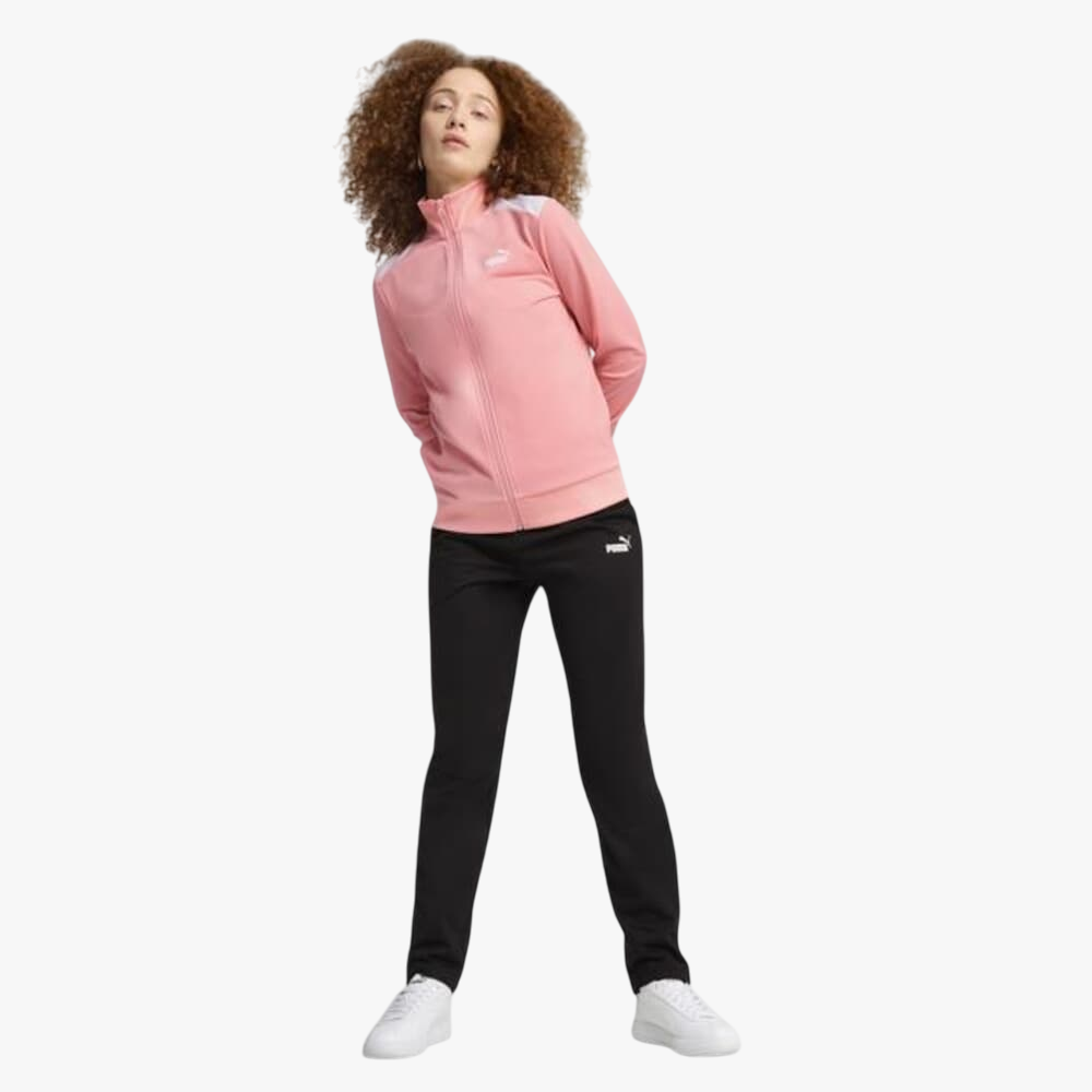 Puma Womens Poly Tracksuit Set Pink Fruit