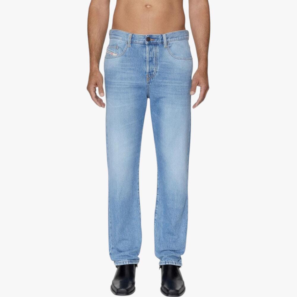 Diesel Mens 2020 D Viker Reg Fit Mid Waist Straight Leg Pantalon Jeans Stone Diesel