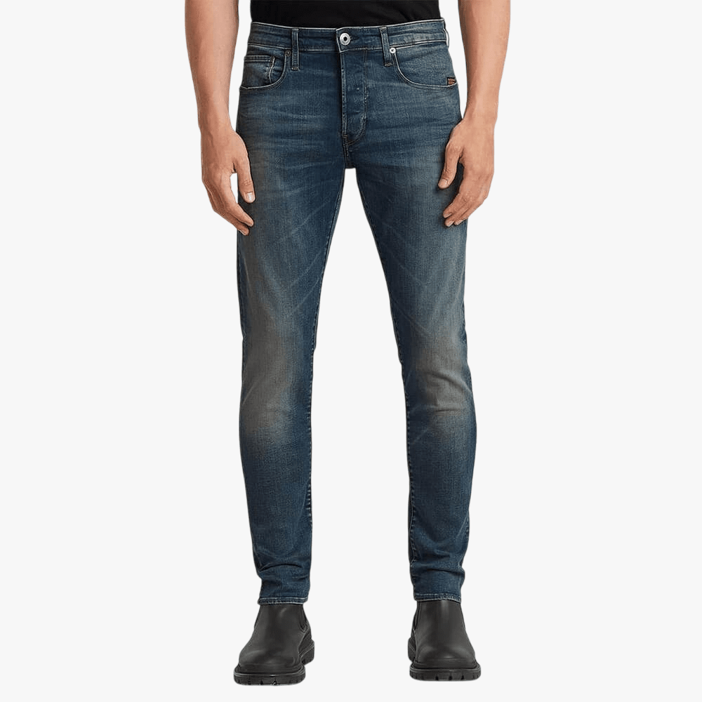 G Star Mens 3301 Elto Slim Jean Plateu Indigo Faded Worker Blue | G Star