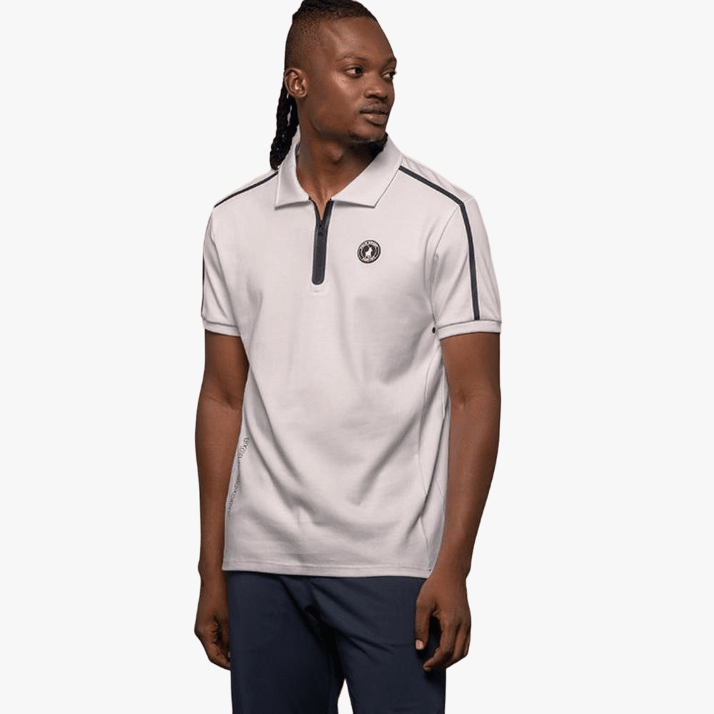 Polo Mens Sport Quarter Zip Short Sleeve Golfer White | Polo
