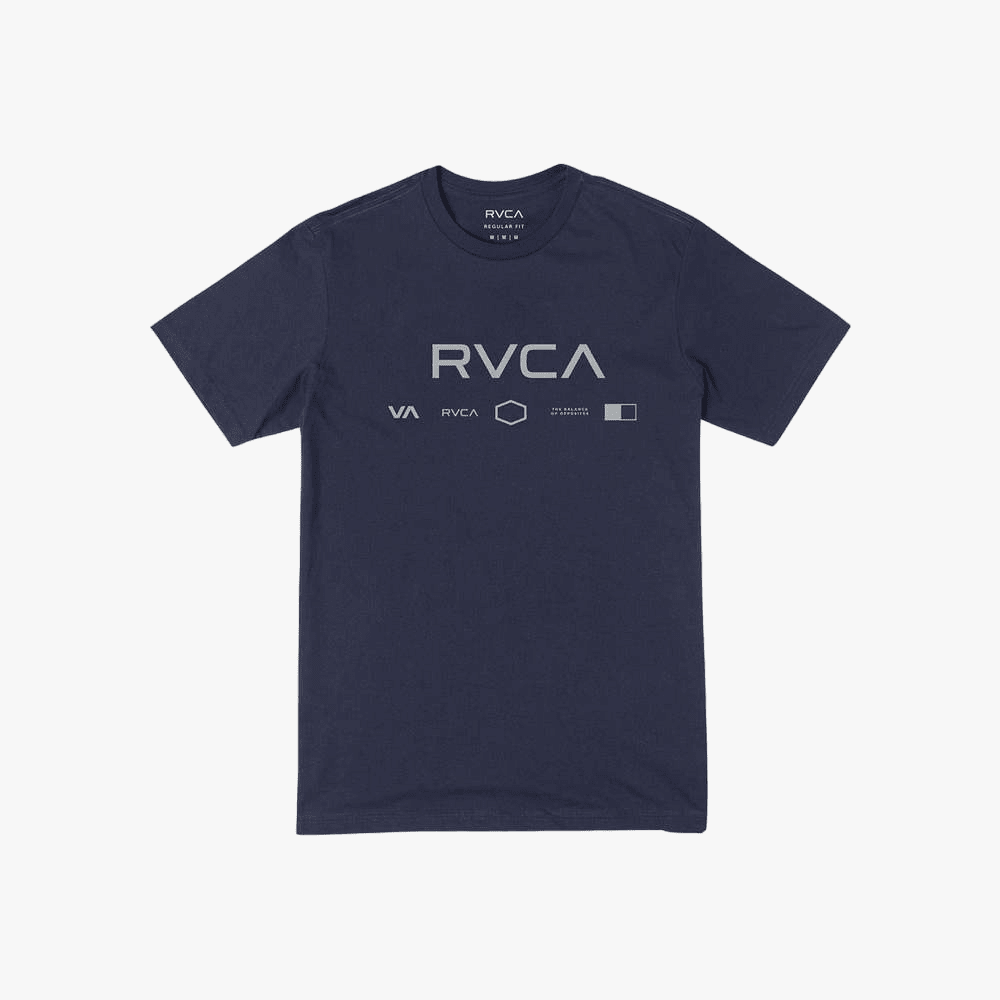 Rvca Mens Mid Rvca Short Sleeve Tee Navy | Rvca