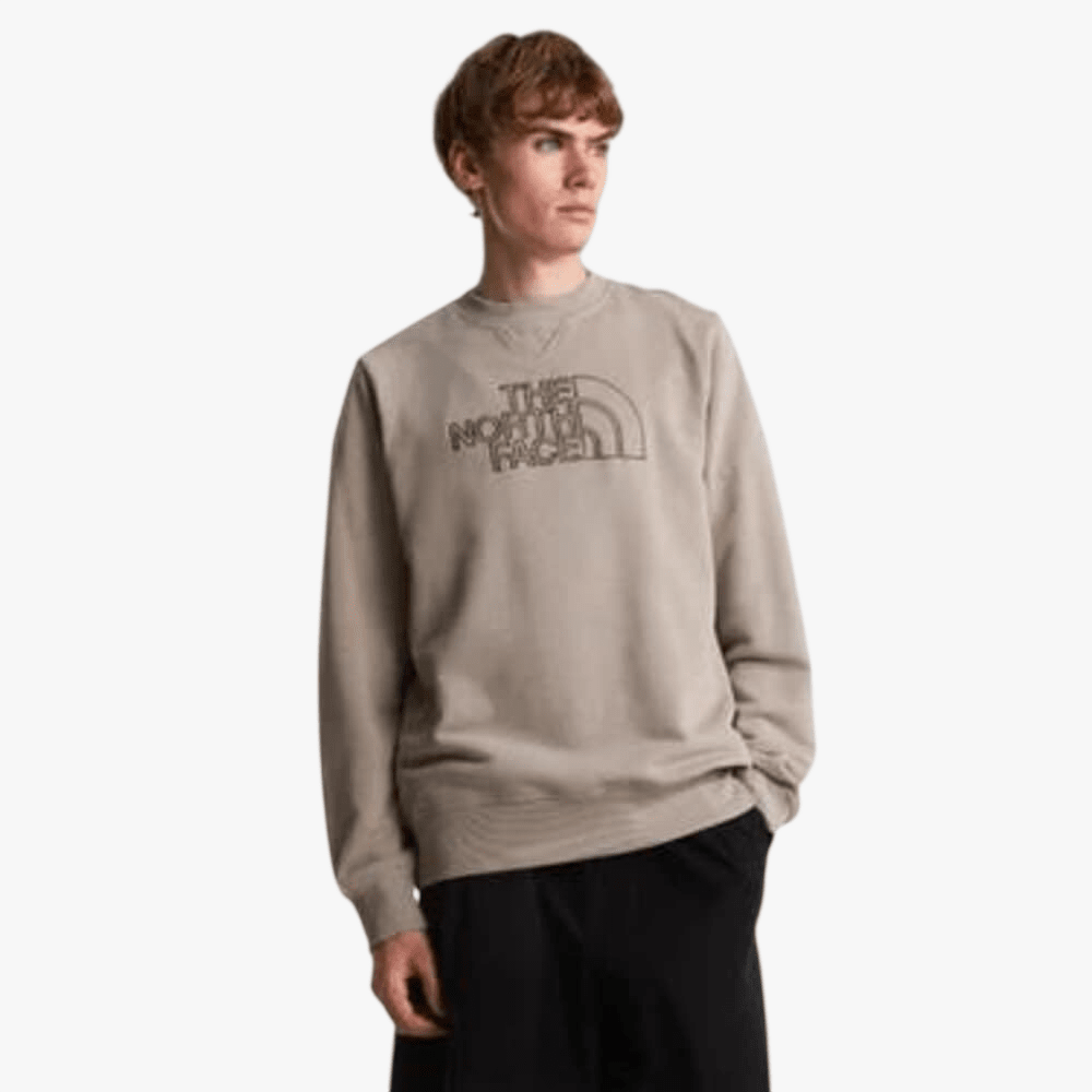 The North Face Mens Drew Peak Light Sweater Stone Slab | The North Face