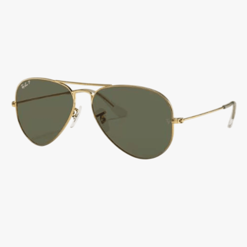 Rayban Aviator Large Metal Sunglasses Gradient Green Lens Polarized | Rayban
