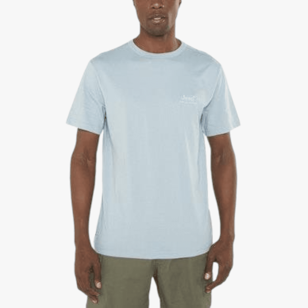 Jeep Mens Essential Organic Logo Short Sleeve Tee Sea Ice | Jeep