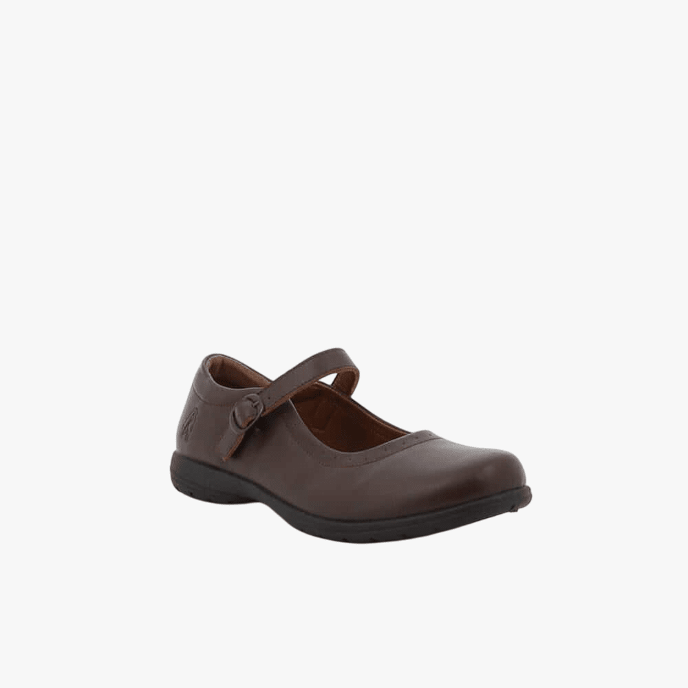 Hush Puppies Girls Scala Nary Jane Buckle School Shoe Brown | Hush Puppies