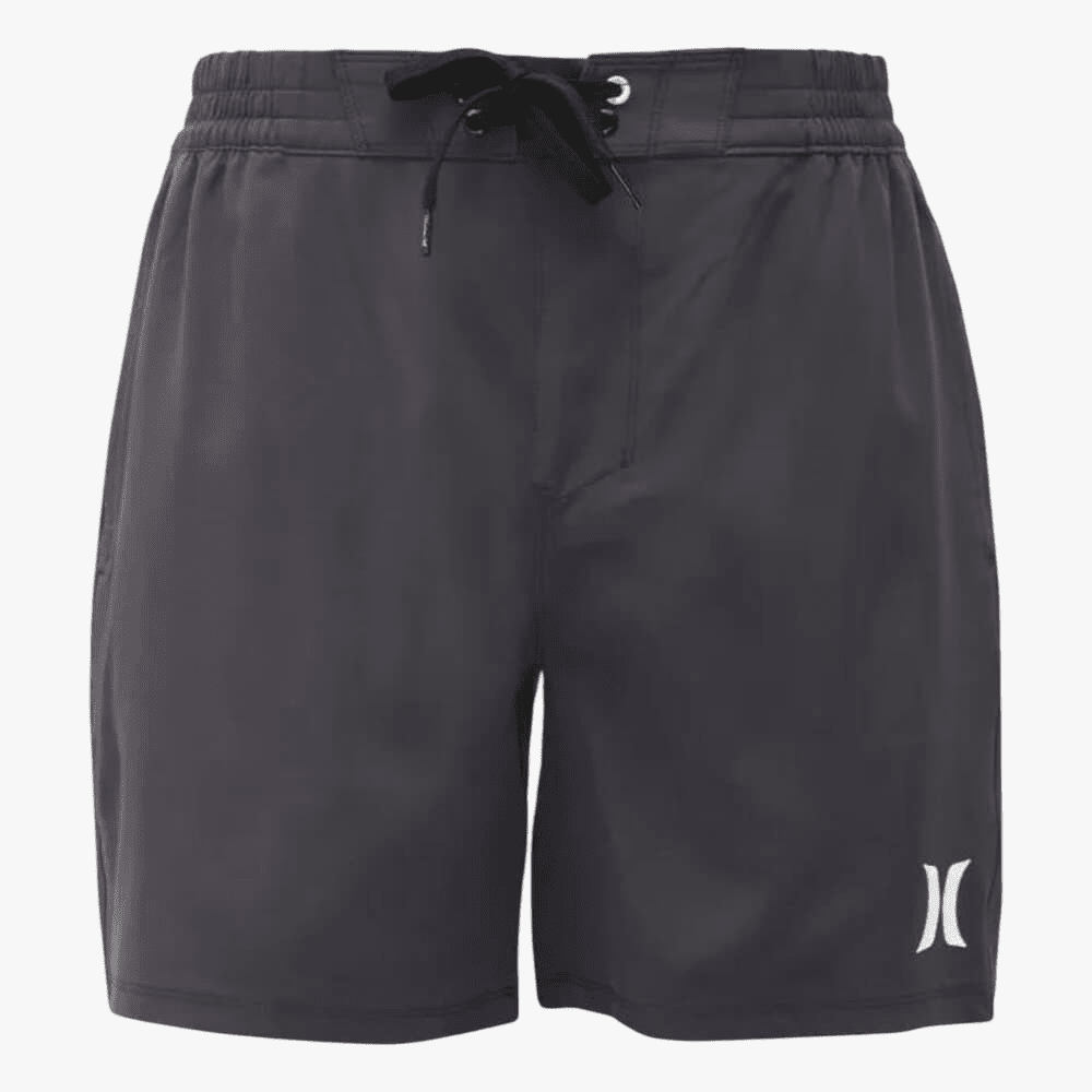 Hurley Mens Icon Elastic 17" Volley Shorts Charcoal | Hurley
