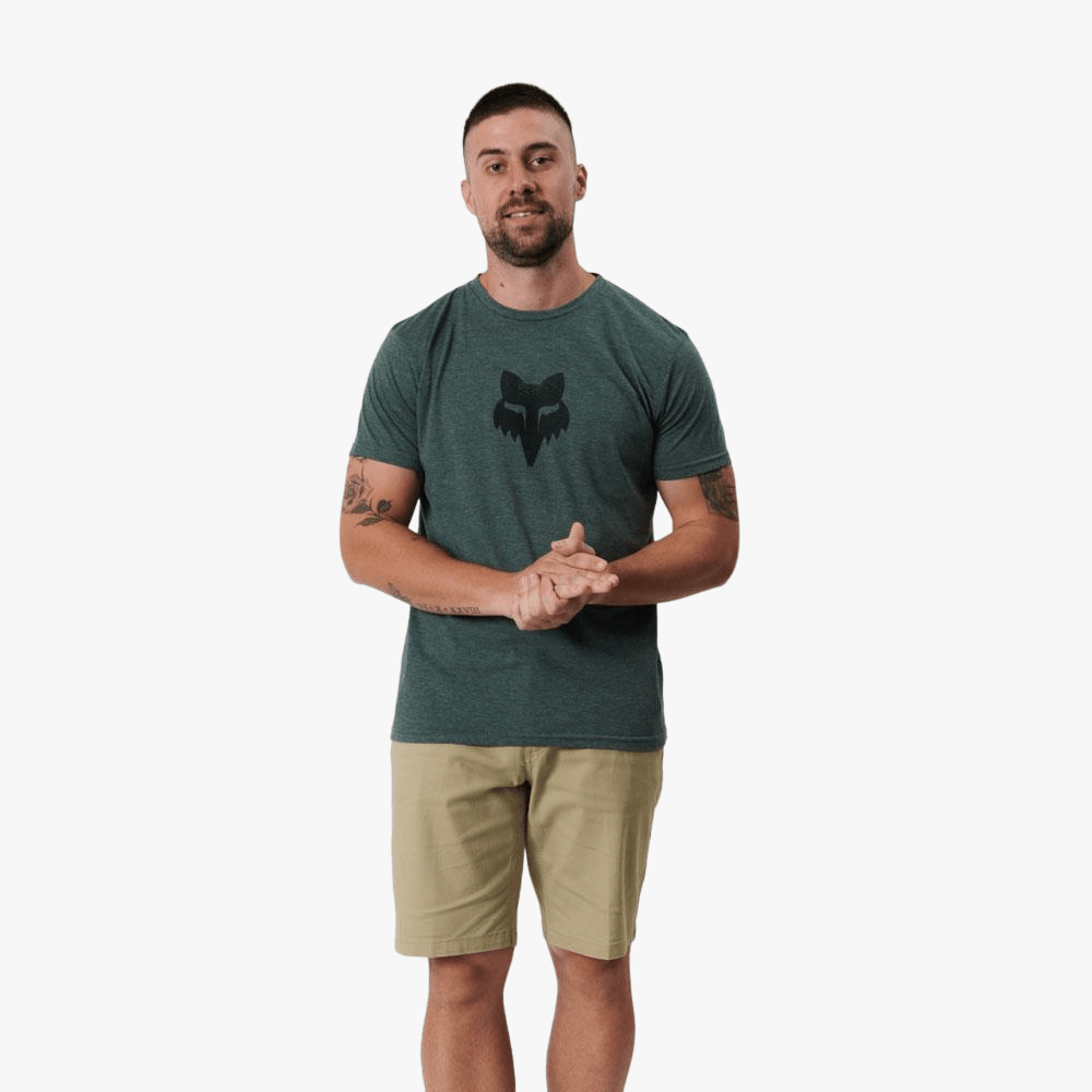 Fox Mens Heir Short Sleeve Tee Heather Green | Fox