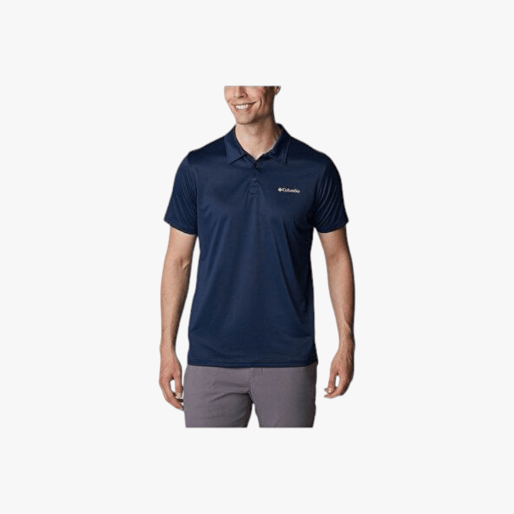 Columbia Mens Hike Polo Short Sleeve Golfer Dark Mtn Columbia