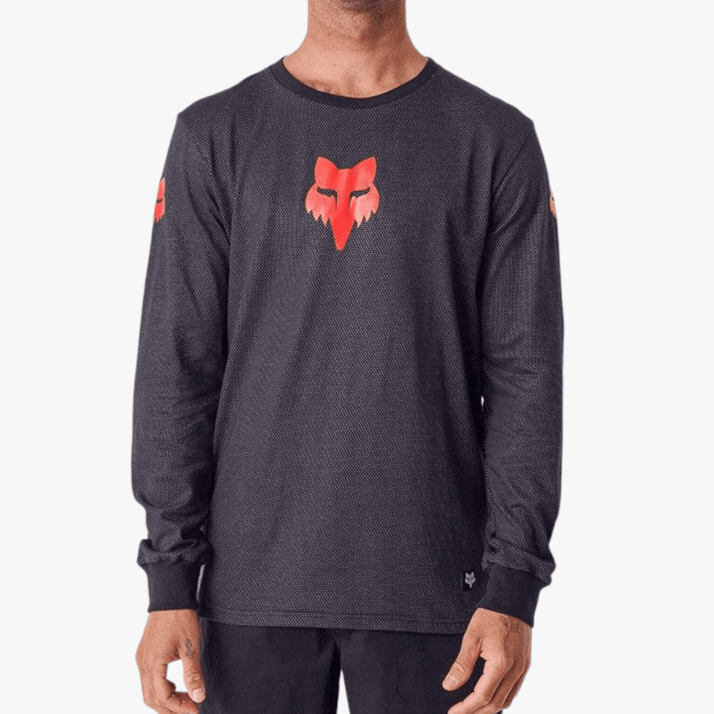 Fox Mens Lab Head Airline Long Sleeve Tee Black Fox