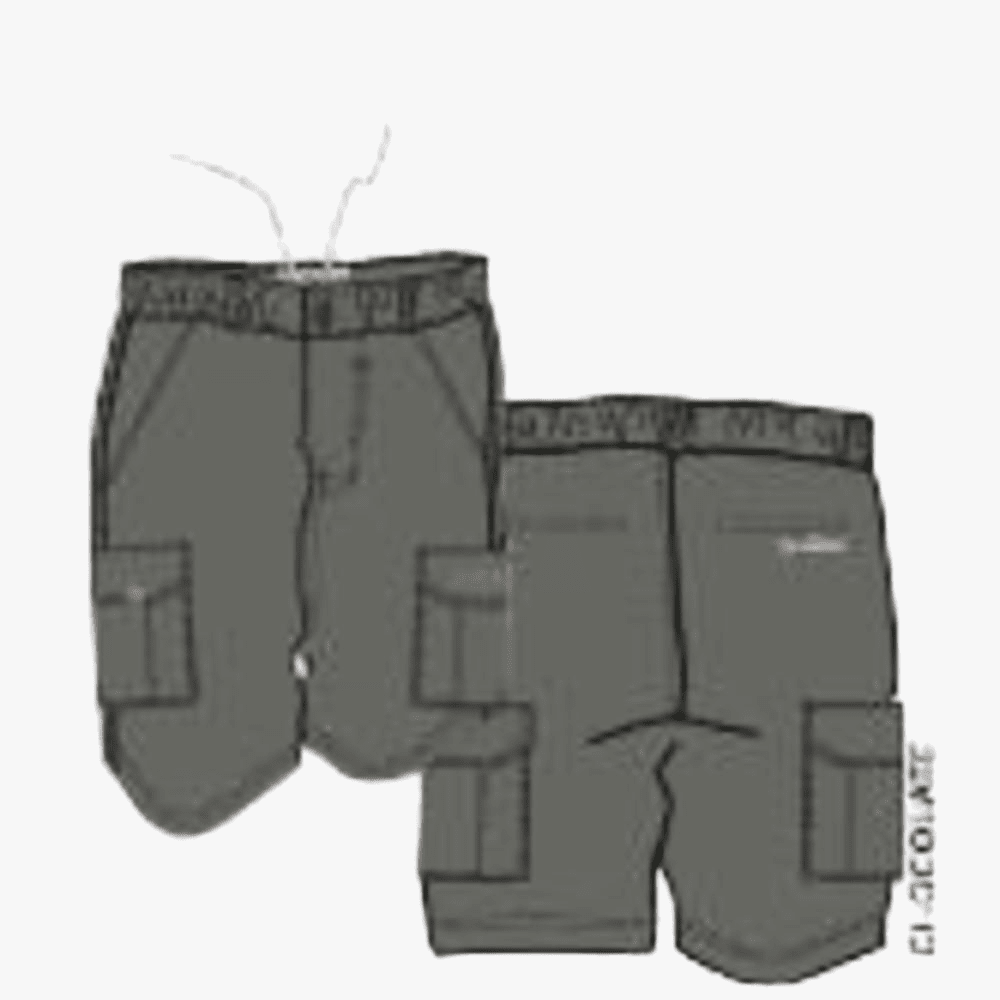 Kakiebos Mens 24Cm Elasticated Shorts Choc | Kakiebos