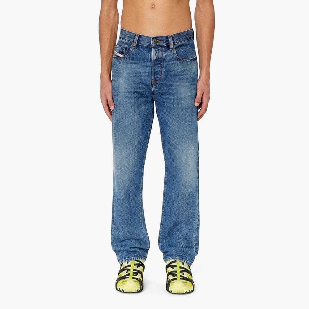 Diesel Mens 2020 D Viker Reg Fit Mid Waist Straight Leg Pantalon Jeans Stone | Diesel