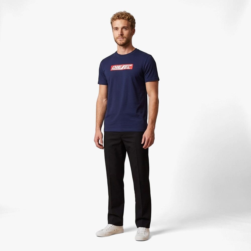 Diesel Mens Logo Arrow Tee 81E Navy | Diesel