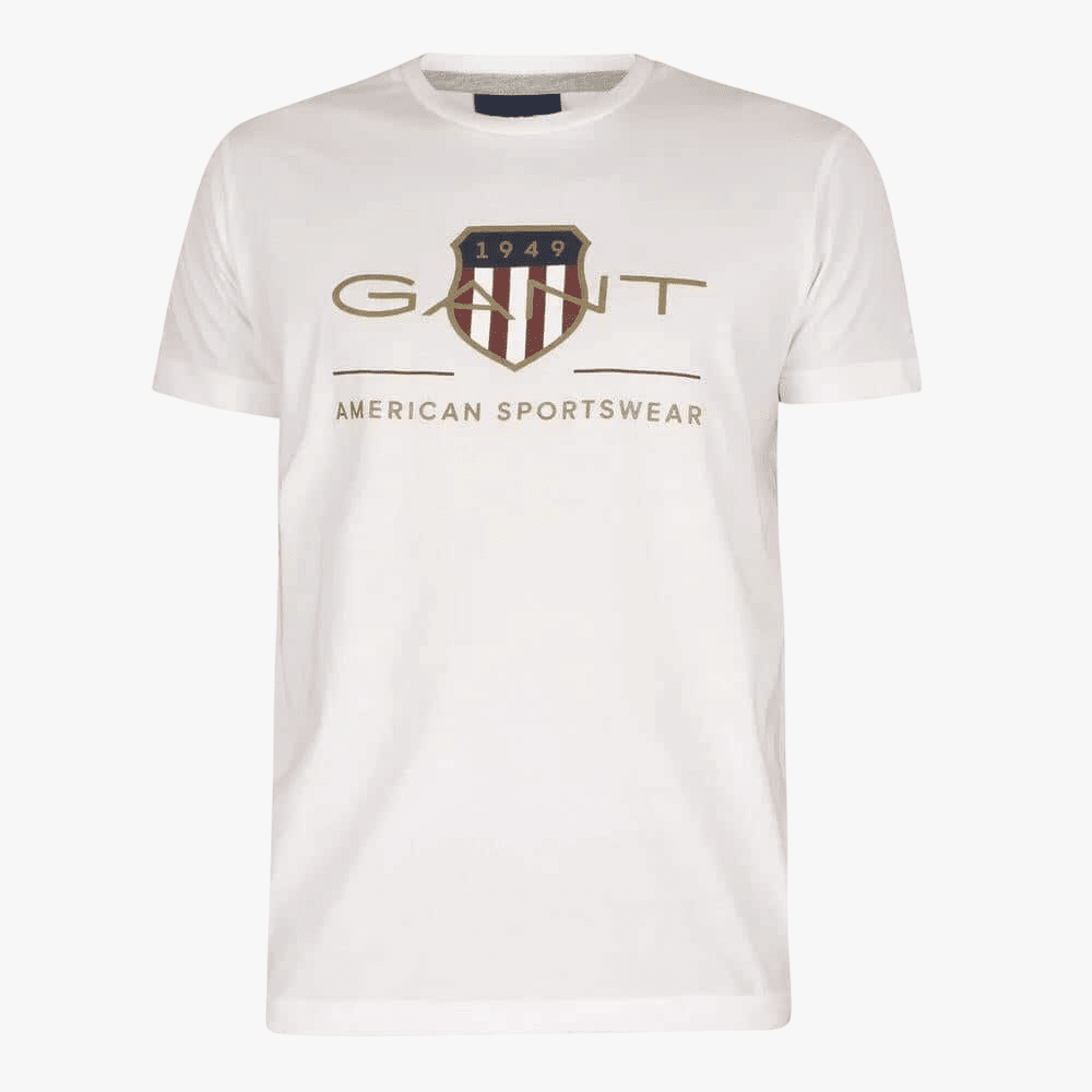 Gant Mens Archive Shield Short Sleeve Tee White | Gant