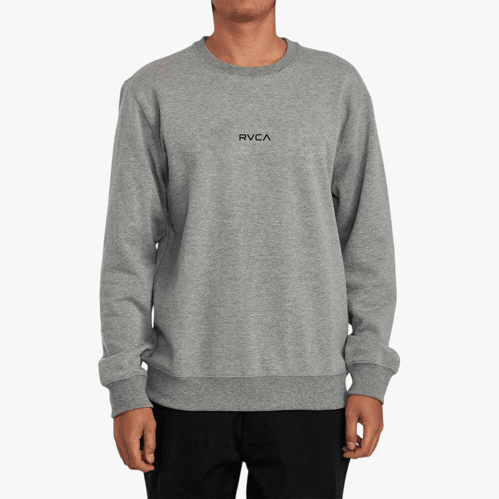 Rvca Mens Small Rvca Crew Sweater Athletic Heather Grey | Rvca