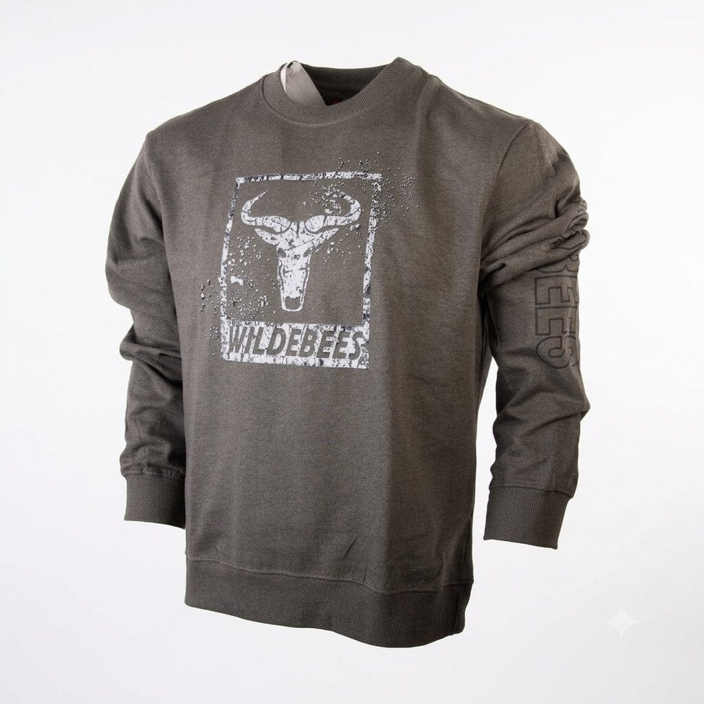 Wildebees Mens Splatter Frame Logo Sweater Light Loive Mel | Wildebees