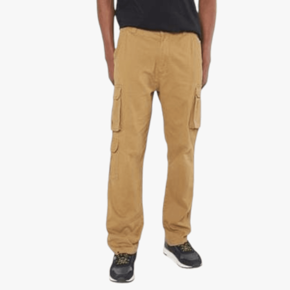 Jeep Mens Fixed Waist Twill Cargo Pants Camel | Jeep