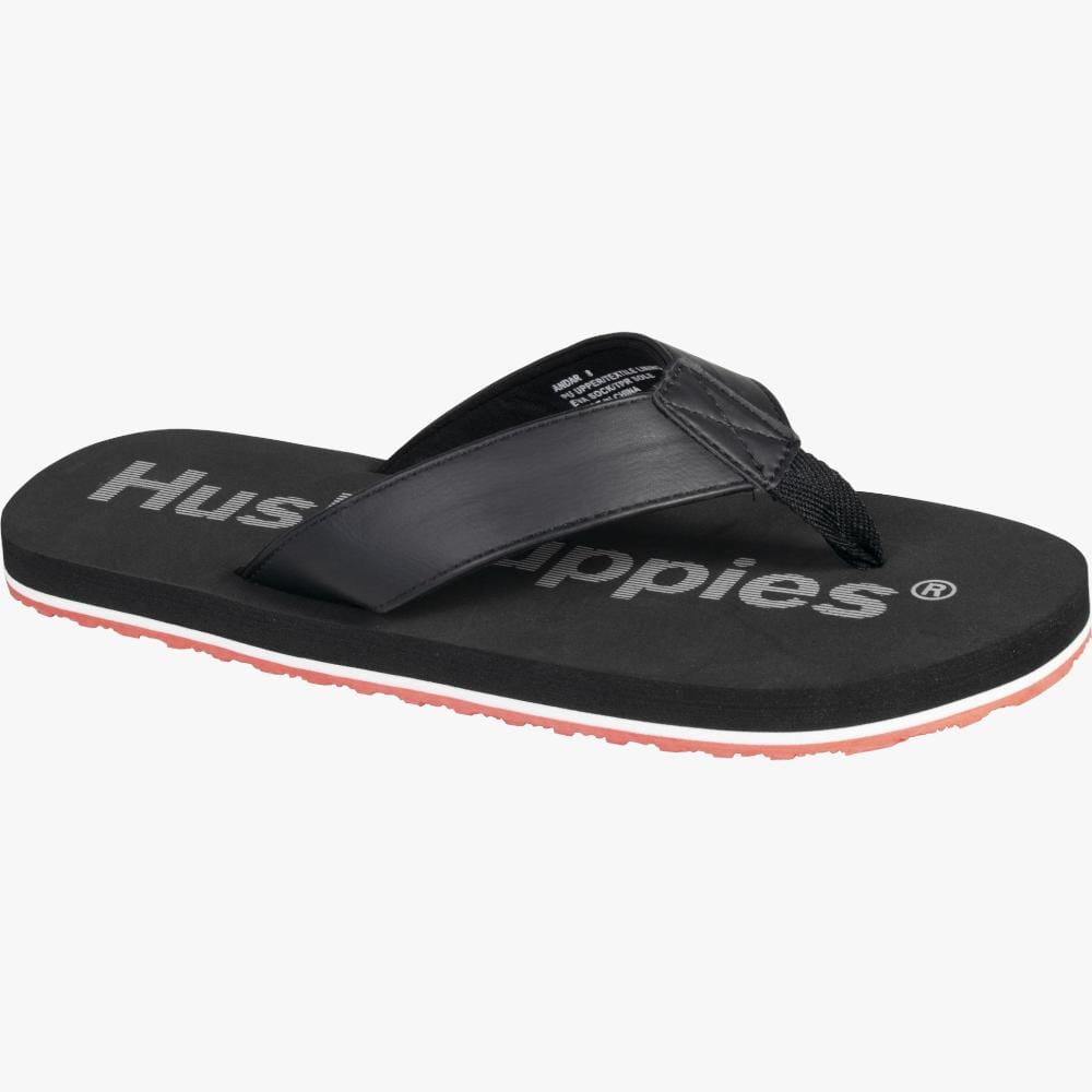 Hush Puppies Mens Andar Sandals Black Red Hush Puppies
