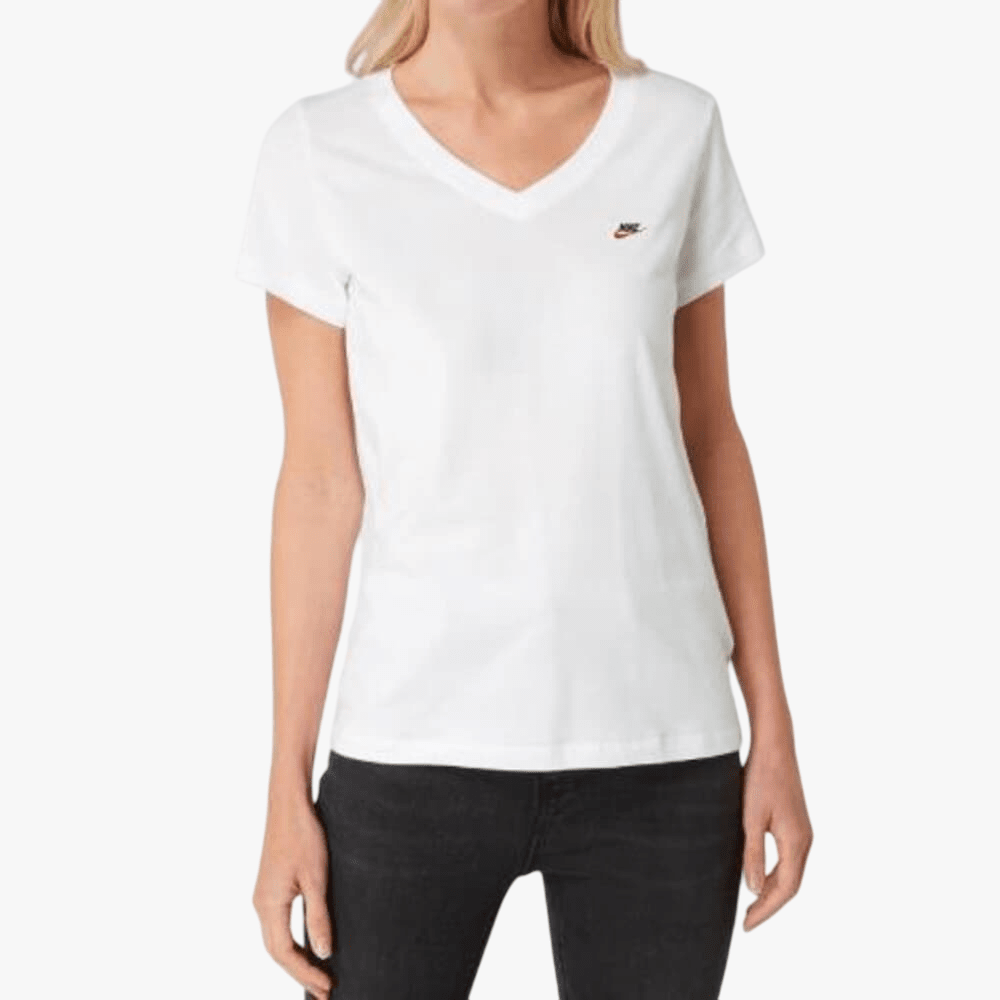 Nike Womens Nsw V Neck Short Sleeve Tee White | Nike