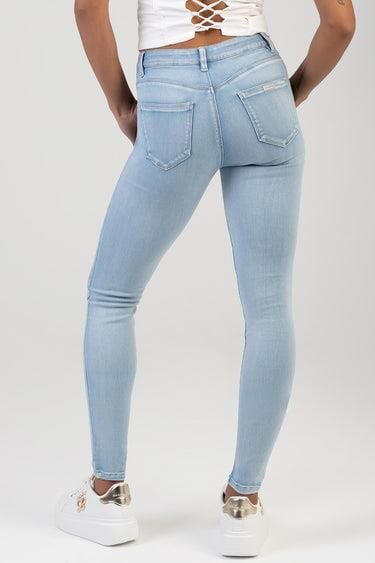 Sissy Boy Cara Skinny Mid Waist Jean Sateen Denim Light Vintage | Sissy Boy