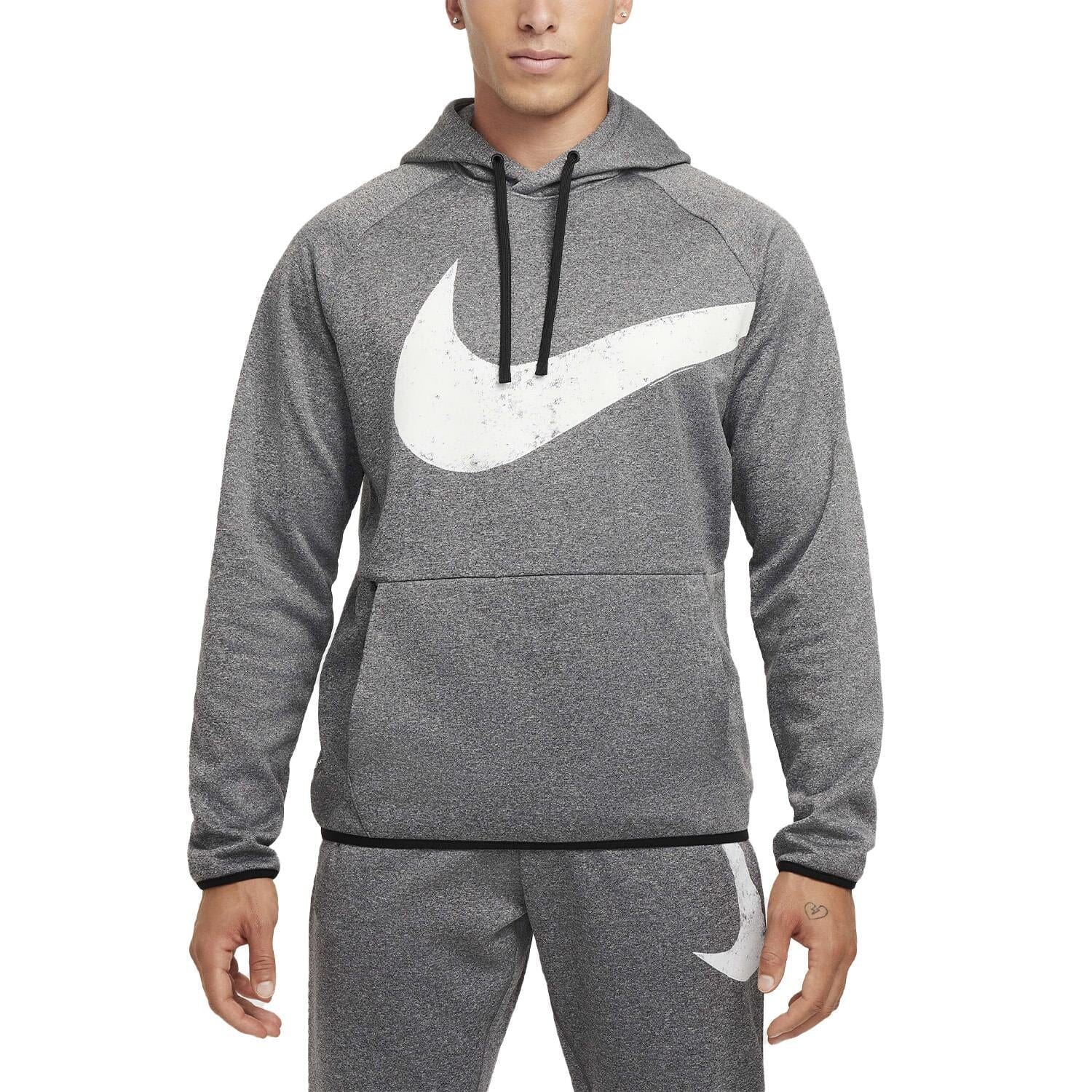 Nike Mens Tf Swoosh Hoodie Grey Mel