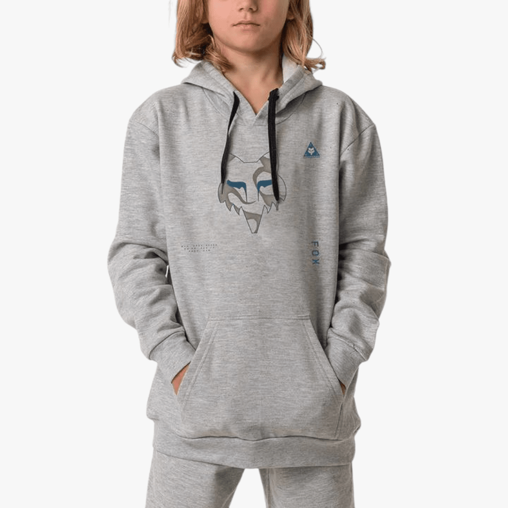 Fox Boys Withered Pullover Hoody Grey Mel Fox