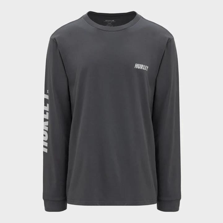 Hurley Mens Fastlane Smalls Long Sleeve Tee Charcoal | Hurley