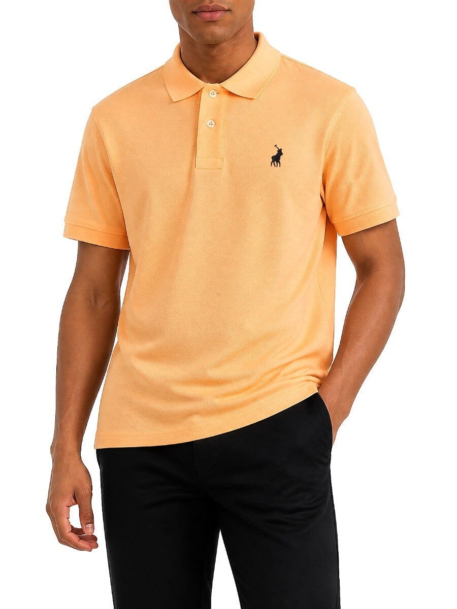 Polo Mens Stretch Pique Short Sleeve Golfer Peach | Polo