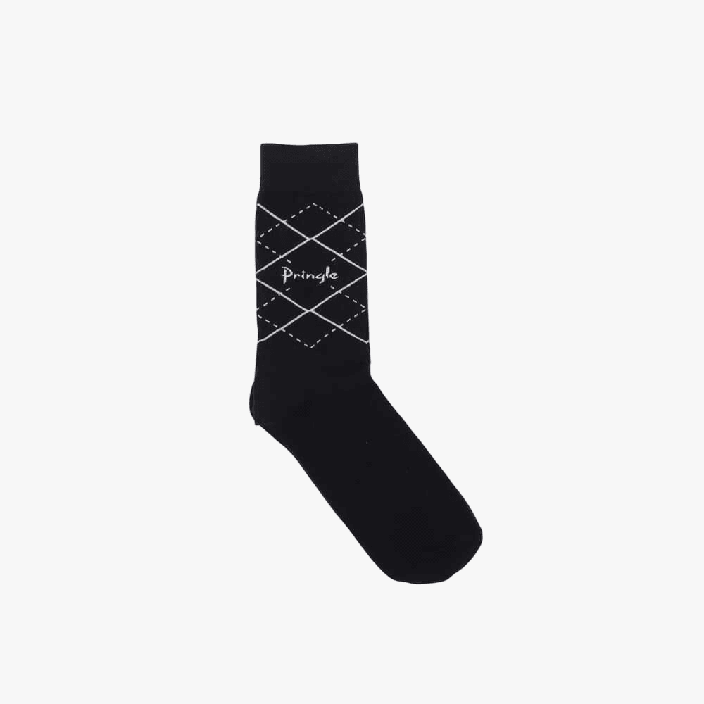 Pringle Heritage Argyle Sock Black | Pringle