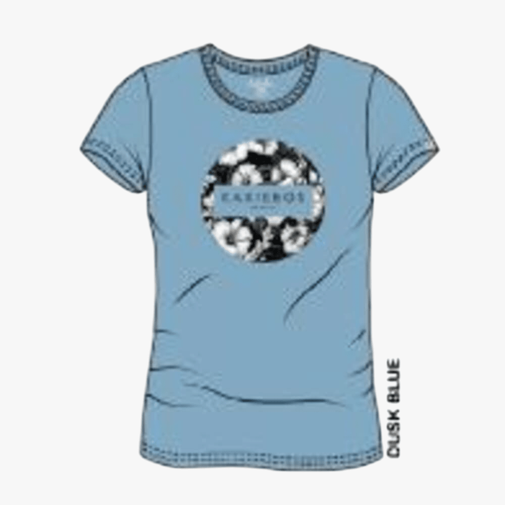 Kakiebos Womens Classic Fit Short Sleeve Tee Dusk Blue | Kakiebos