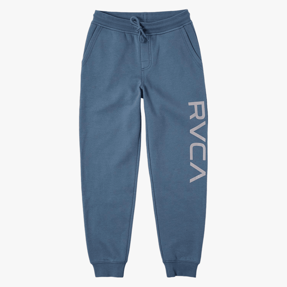 Rvca Boys Big Logo Trackpants Industrial Blue Rvca
