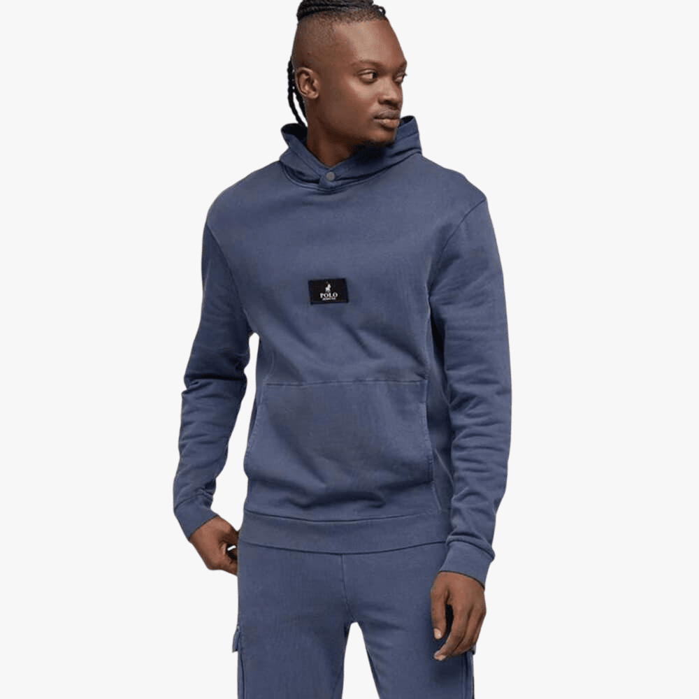 Polo Mens Pjc Long Sleeve Hoody Sweater Blue | Polo