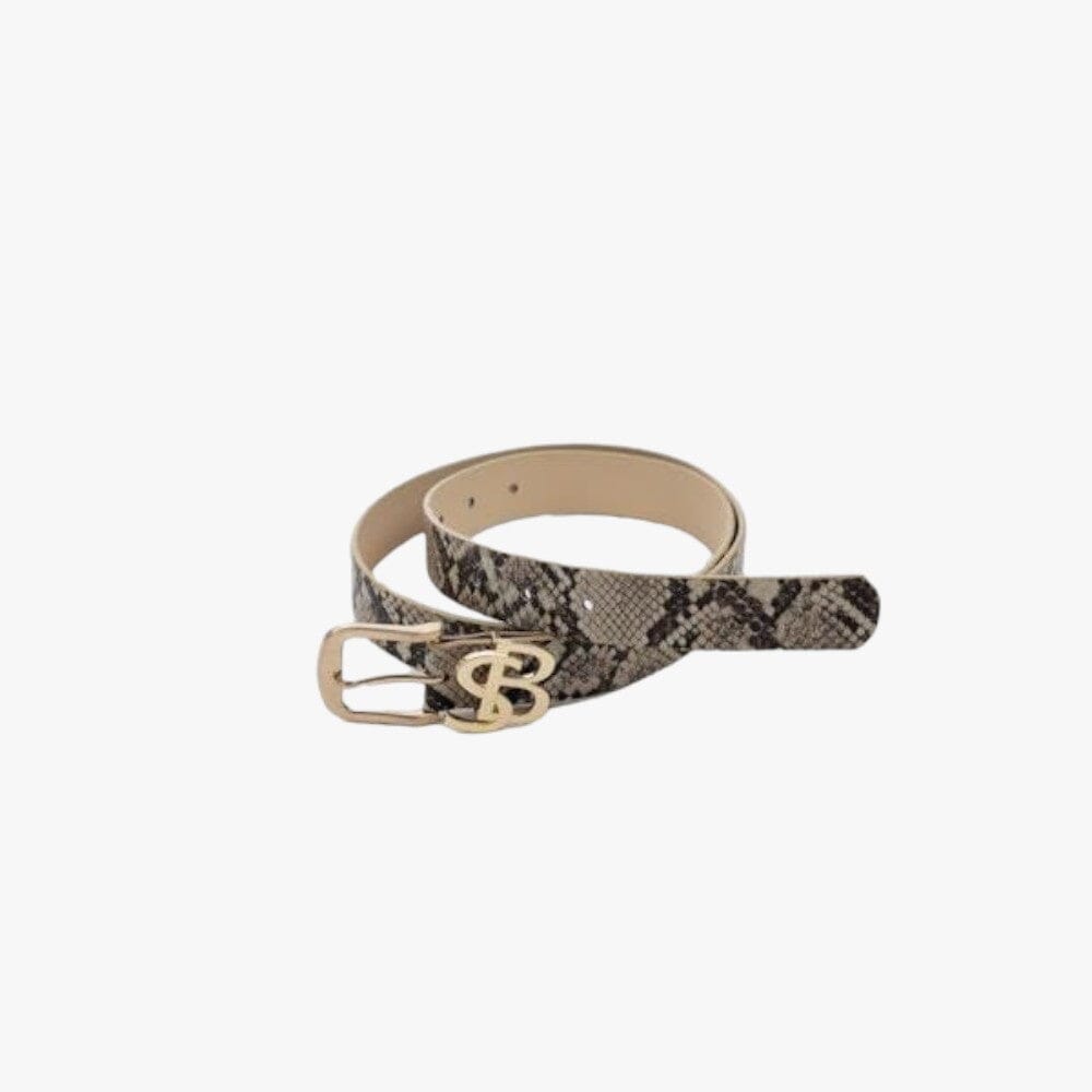 Sissy Boy Snake Print Belt Beige Brown | Sissy Boy