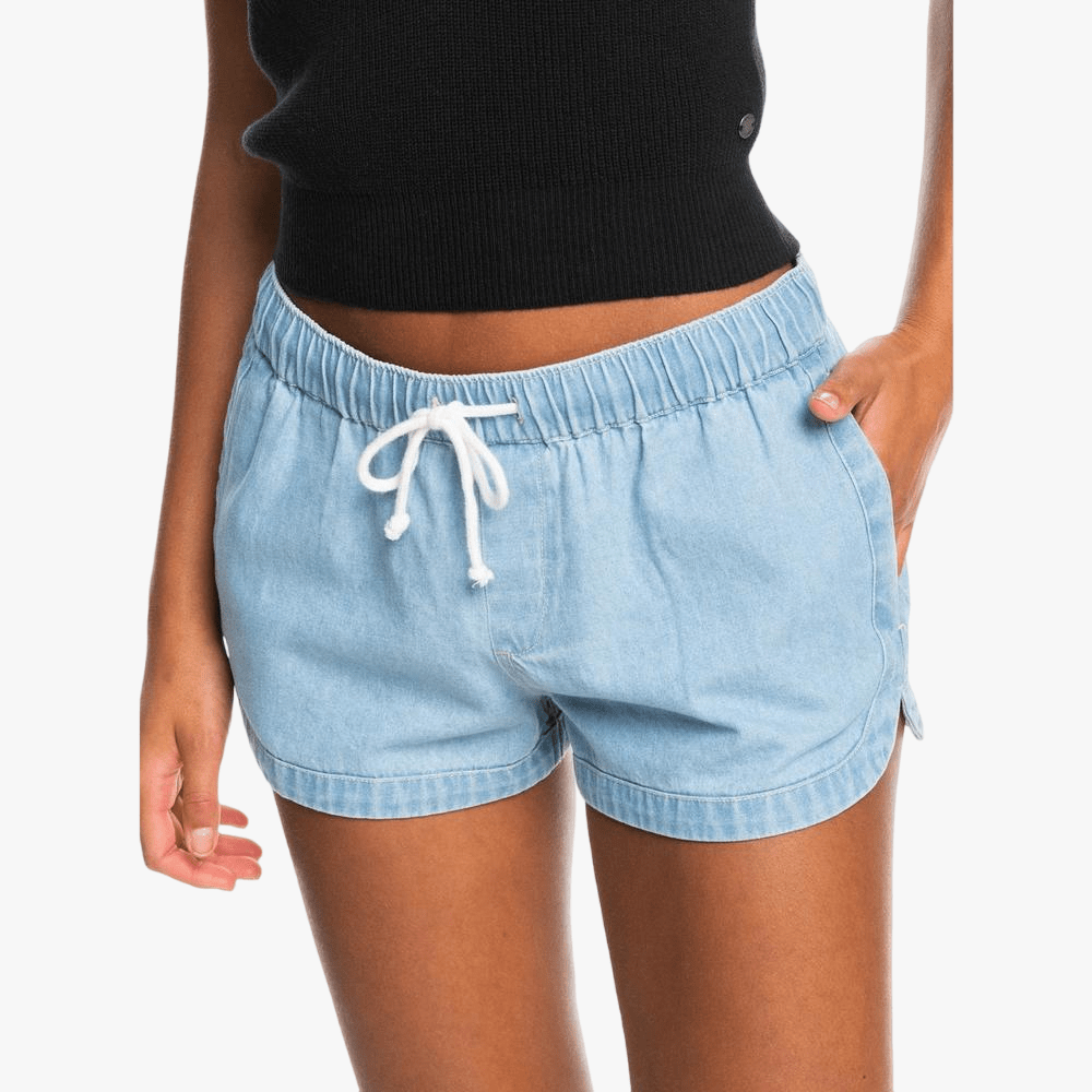 Roxy Womens Impossible Denim Shorts Light Blue Brands Megastore